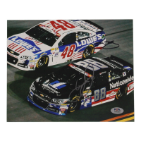 Jimmie Johnson & Dale Earnhardt Jr. Signed NASCAR 8x10 Photo (PSA) at PristineAuction.com