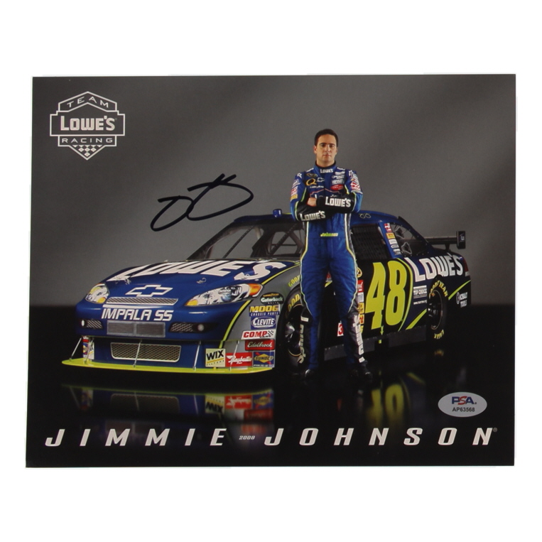 Jimmie Johnson Signed NASCAR 8x10 Photo (PSA) at PristineAuction.com Jimmie Johnson Signed NASCAR 8x10 Photo (PSA) at PristineAuction.com