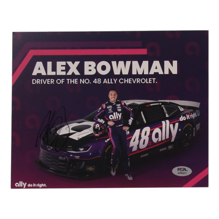Alex Bowman Signed NASCAR 8x10 Photo (PSA) at PristineAuction.com Alex Bowman Signed NASCAR 8x10 Photo (PSA) at PristineAuction.com