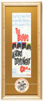 "Hard Days Night" Custom Framed "The Beatles" Movie Poster Print Display With Vintage Movie Opening Decal at PristineAuction.com