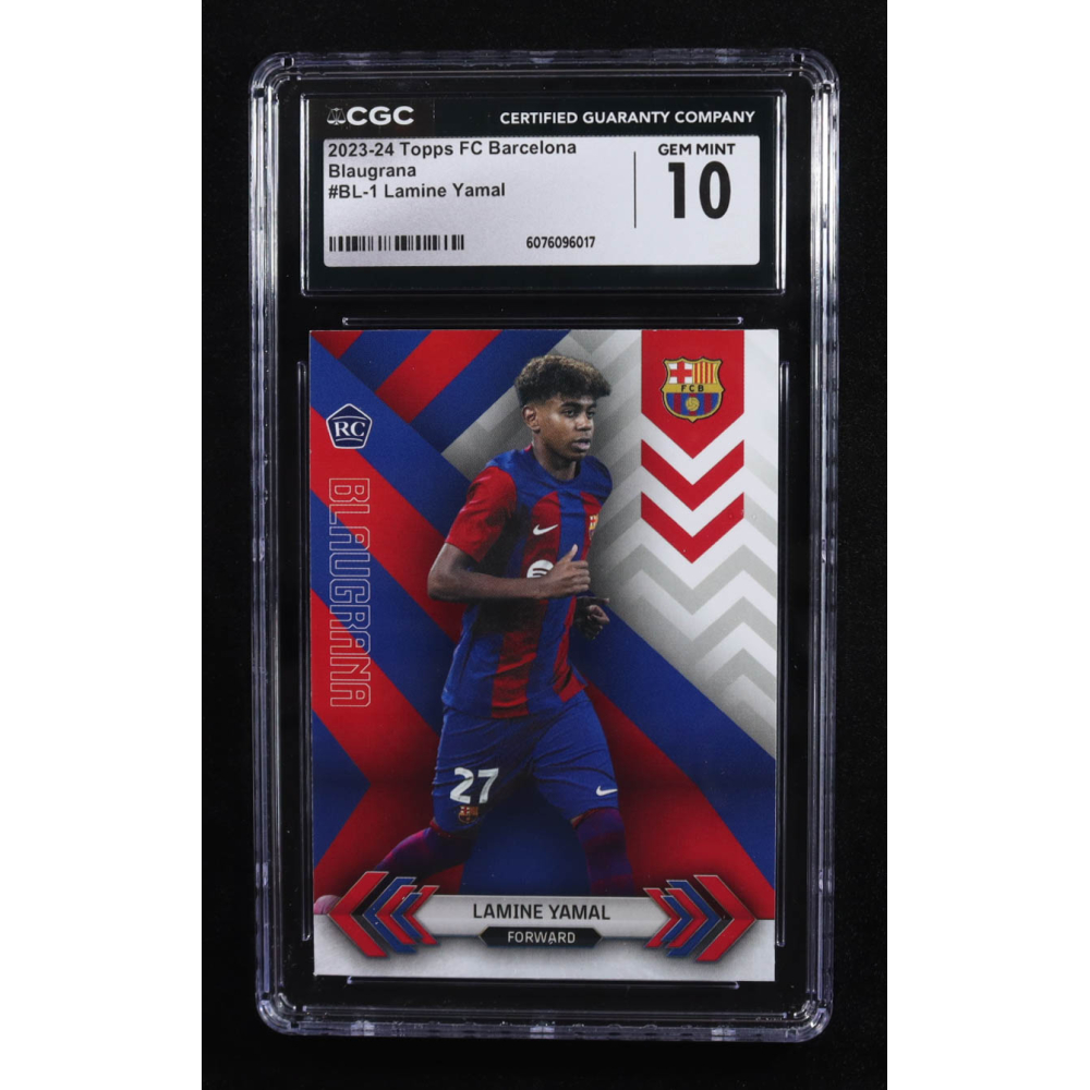 Lamine Yamal 2023-24 FC Barcelona Topps Team Set Blaugrana #BL1 RC (CGC 10) at PristineAuction.com