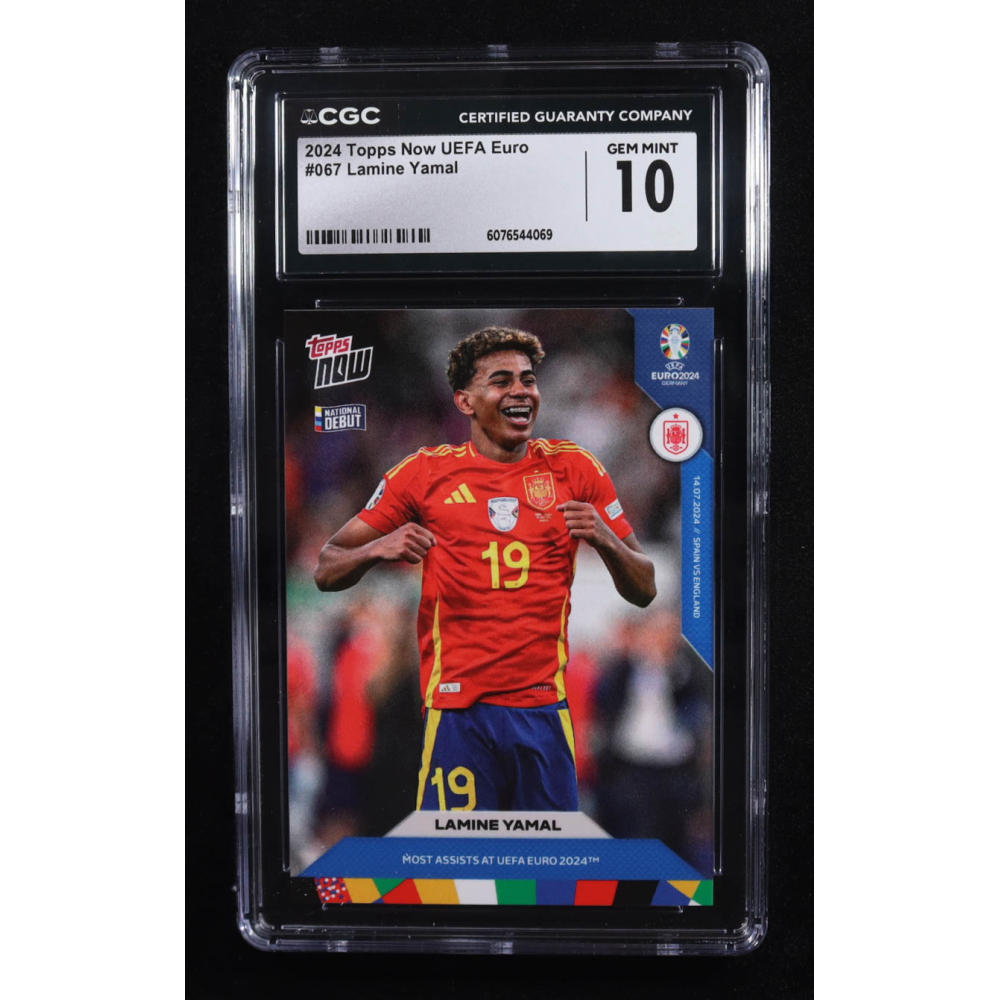 Lamine Yamal 2024 Topps Now UEFA Euro #67 (CGC 10) at PristineAuction.com