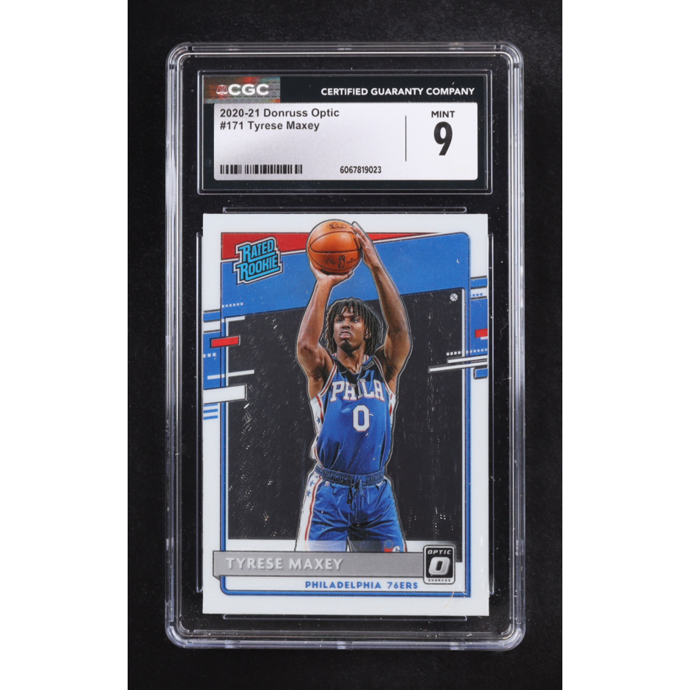 Tyrese Maxey 2020-21 Donruss Optic RR #171 RC (CGC 9) at PristineAuction.com