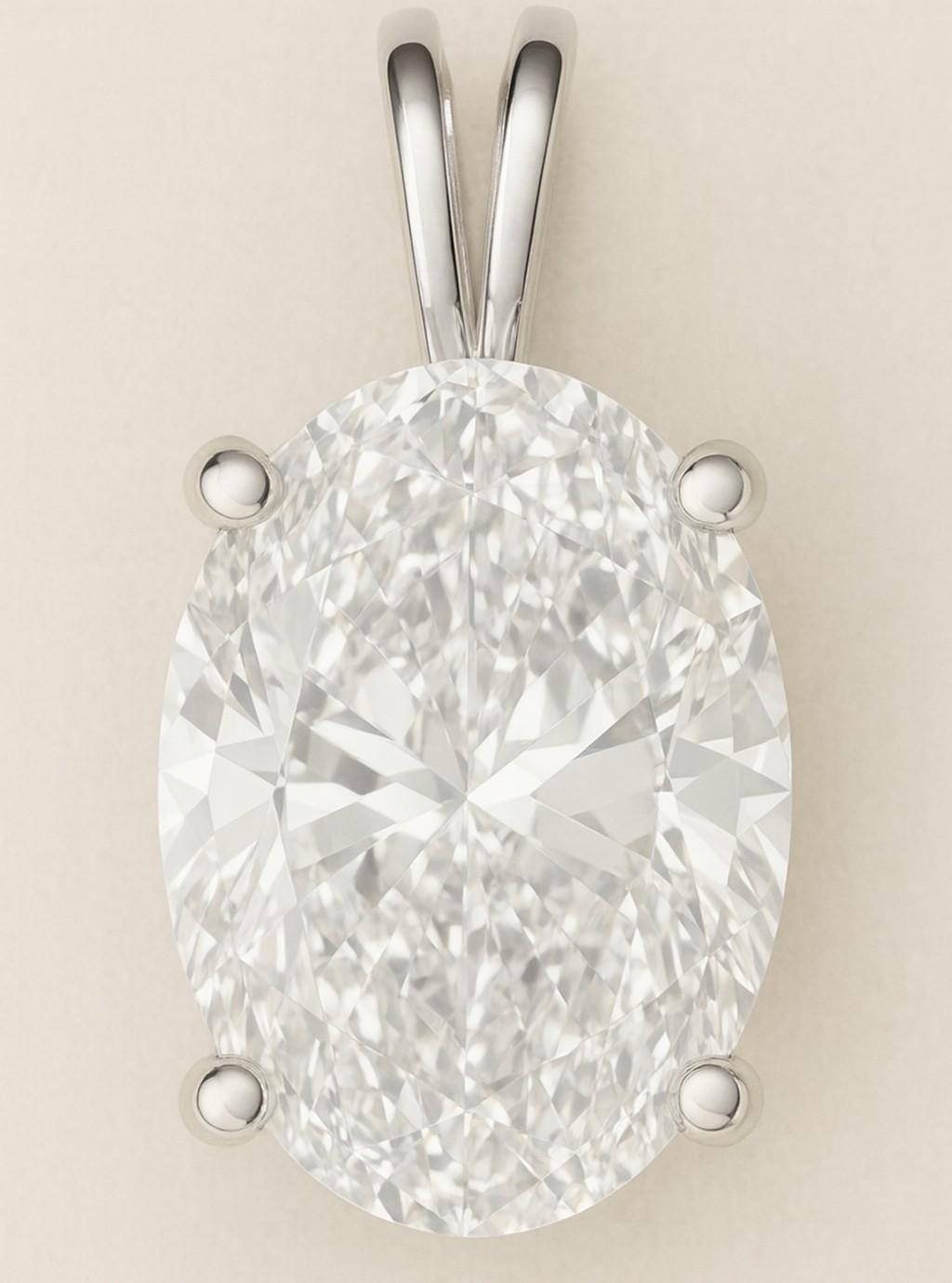 New 5.00 Carats Lab Grown Diamond Pendant G, VS2 | Estimated Retail Value: $8,500 (UGL & IGI) at PristineAuction.com New 5.00 Carats Lab Grown Diamond Pendant G, VS2 | Estimated Retail Value: $8,500 (UGL & IGI) at PristineAuction.com