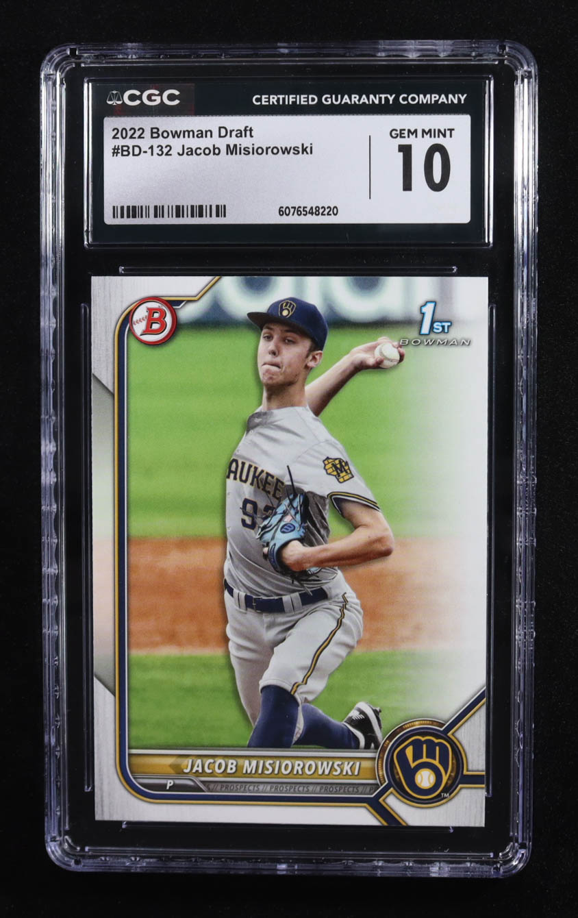 Jacob Misiorowski 2022 Bowman Draft #BD132 RC (CGC 10) at PristineAuction.com Jacob Misiorowski 2022 Bowman Draft #BD132 RC (CGC 10) at PristineAuction.com