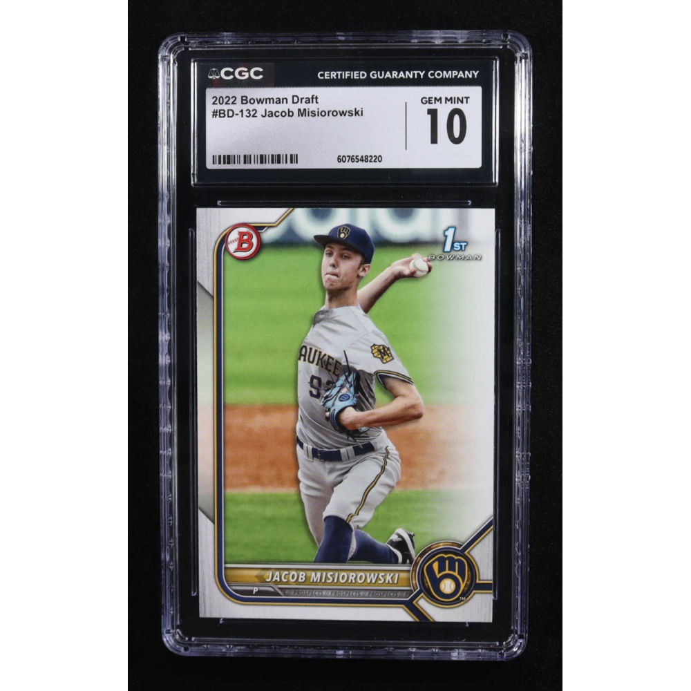 Jacob Misiorowski 2022 Bowman Draft #BD132 RC (CGC 10) at PristineAuction.com Jacob Misiorowski 2022 Bowman Draft #BD132 RC (CGC 10) at PristineAuction.com
