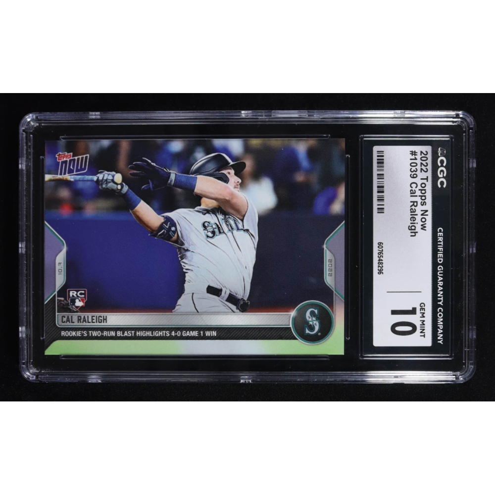 Cal Raleigh 2022 Topps Now #1039 RC (CGC 10) at PristineAuction.com