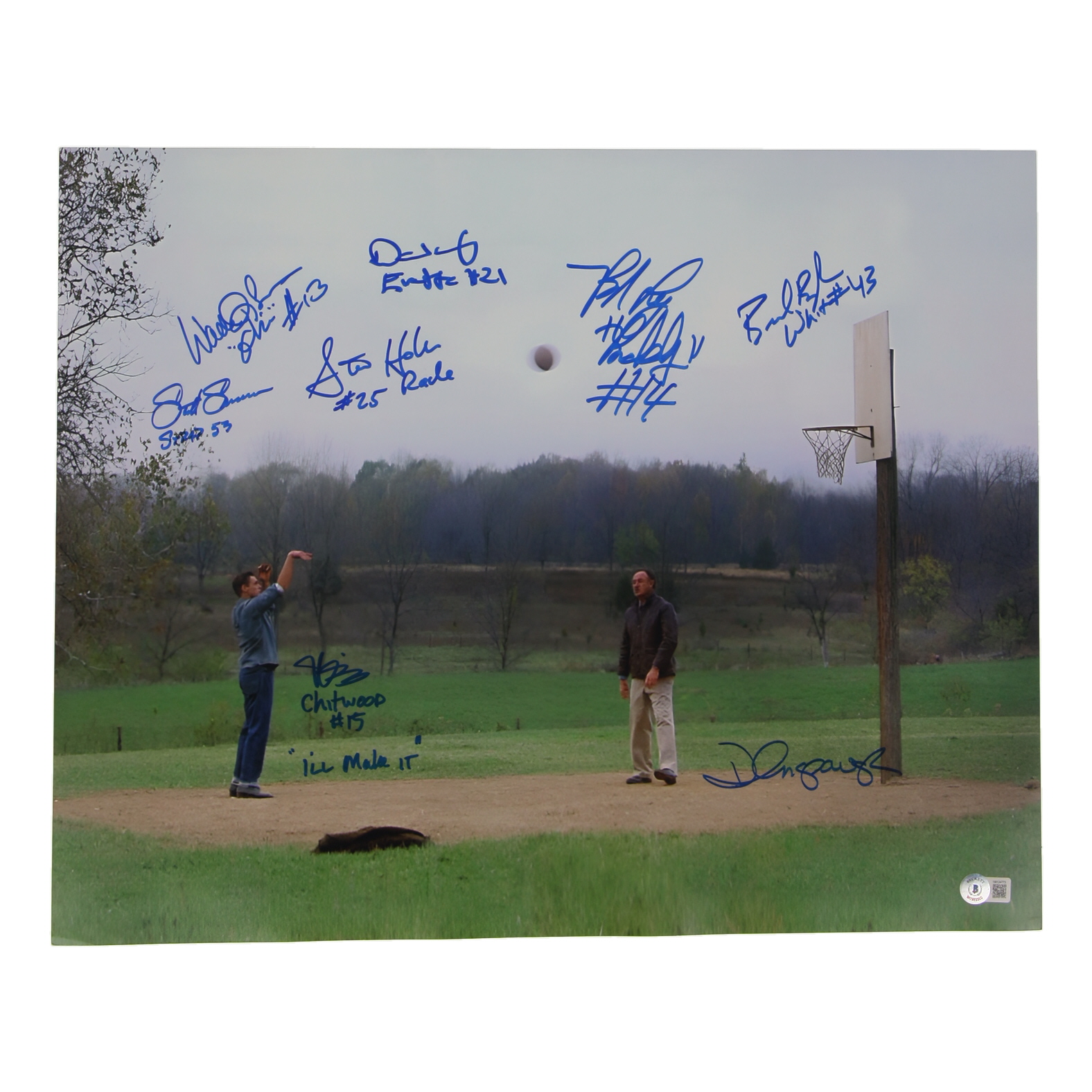 "Hoosiers" 16x20 Photo Signed By (8) with David Anspaugh, Wade Schenck, Brad Boyle, Steve Hollar & Multiple Inscriptions (Beckett) at PristineAuction.com "Hoosiers" 16x20 Photo Signed By (8) with David Anspaugh, Wade Schenck, Brad Boyle, Steve Hollar & Multiple Inscriptions (Beckett) at PristineAuction.com