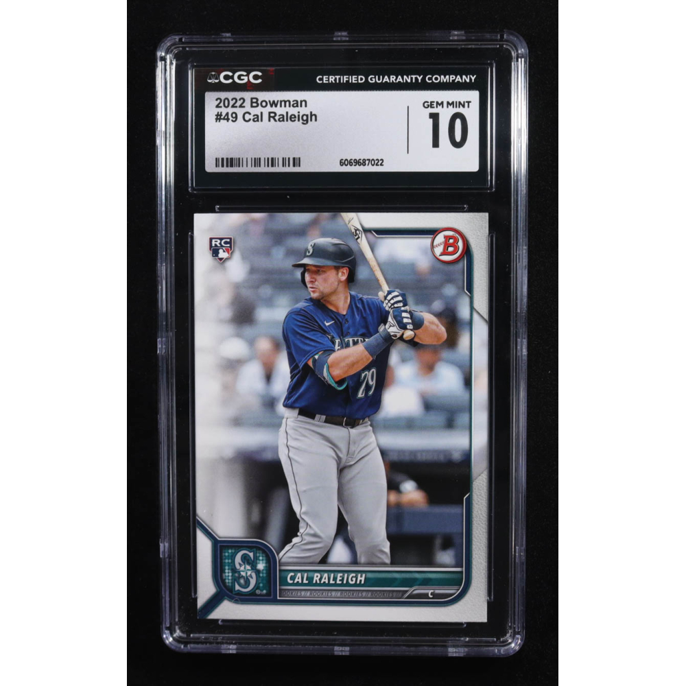 Cal Raleigh 2022 Bowman #49 RC (CGC 10) at PristineAuction.com