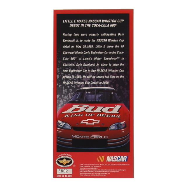 Dale Earnhardt Jr. Signed 1999 Coca-Cola 600 Commemorative Ticket (PSA) at PristineAuction.com Dale Earnhardt Jr. Signed 1999 Coca-Cola 600 Commemorative Ticket (PSA) at PristineAuction.com