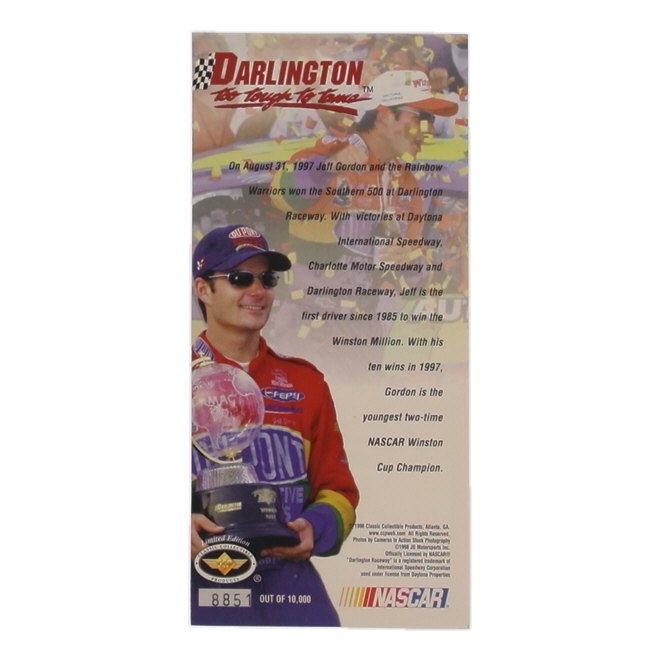 Jeff Gordon Signed 1997 Winston Million Commemorative Ticket (PSA) at PristineAuction.com Jeff Gordon Signed 1997 Winston Million Commemorative Ticket (PSA) at PristineAuction.com
