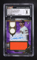 Wade Meckler 2024 Topps Triple Threads Rookie Autographed Relics Amethyst #RAR-WM RC #59/75 (CGC 8 | Autograph Graded 10) at PristineAuction.com