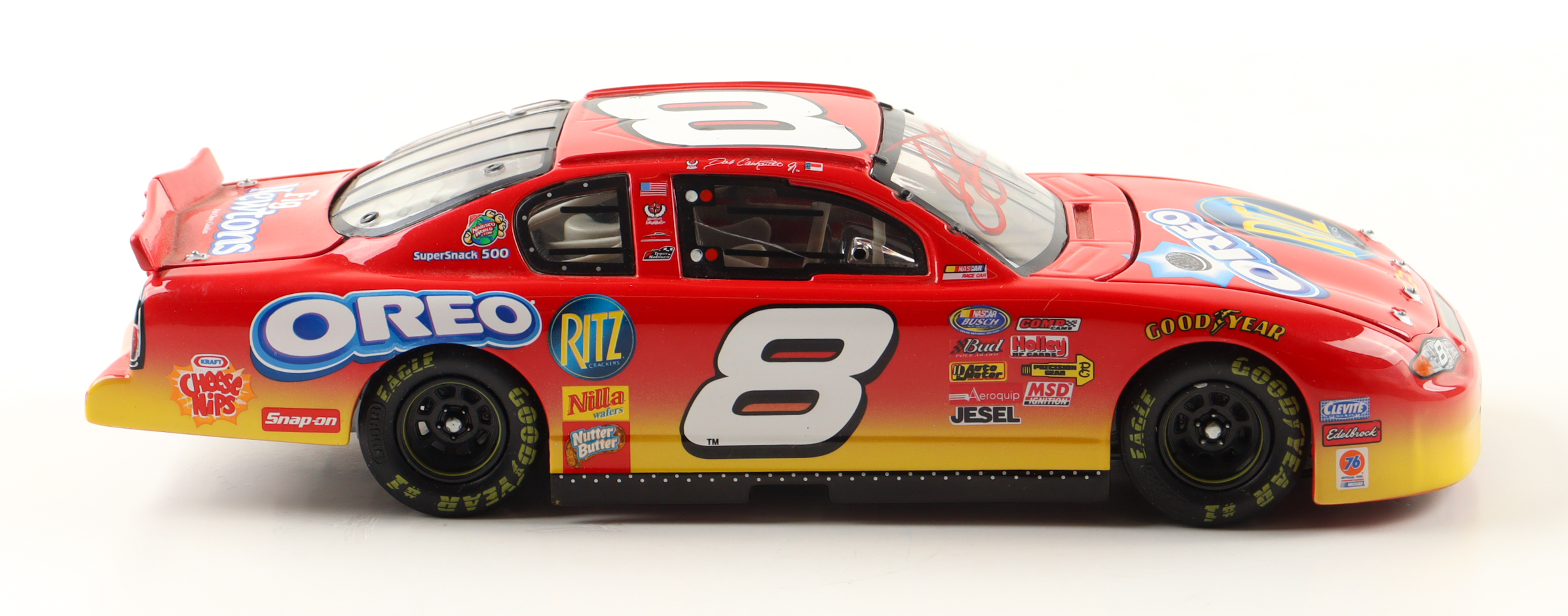 Dale Earnhardt Jr. Signed NASCAR 2002 #8 Oreo/Ritz Chevrolet Monte Carlo 1:24 Diecast Car (JR Motorsports) at PristineAuction.com Dale Earnhardt Jr. Signed NASCAR 2002 #8 Oreo/Ritz Chevrolet Monte Carlo 1:24 Diecast Car (JR Motorsports) at PristineAuction.com