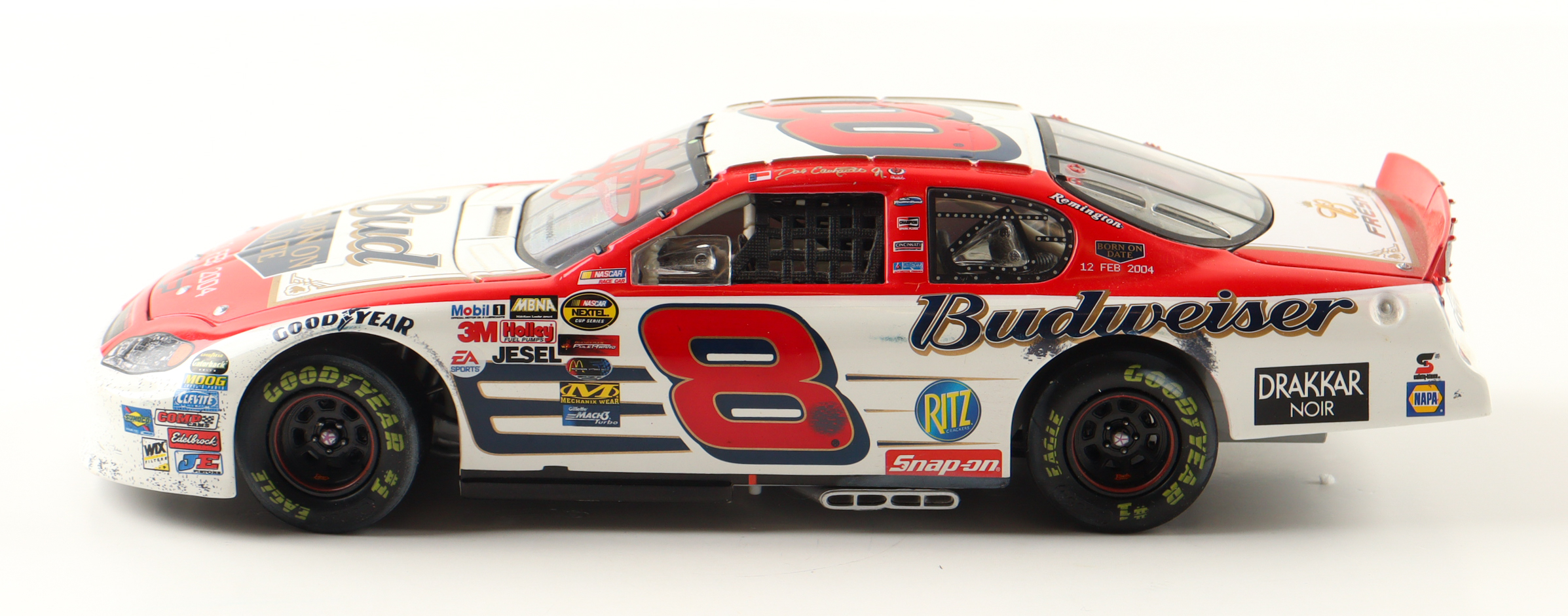 Dale Earnhardt Jr. Signed NASCAR 2004 #8 Budweiser Chevrolet Monte Carlo 1:24 Diecast Car (JR Motorsports) at PristineAuction.com Dale Earnhardt Jr. Signed NASCAR 2004 #8 Budweiser Chevrolet Monte Carlo 1:24 Diecast Car (JR Motorsports) at PristineAuction.com