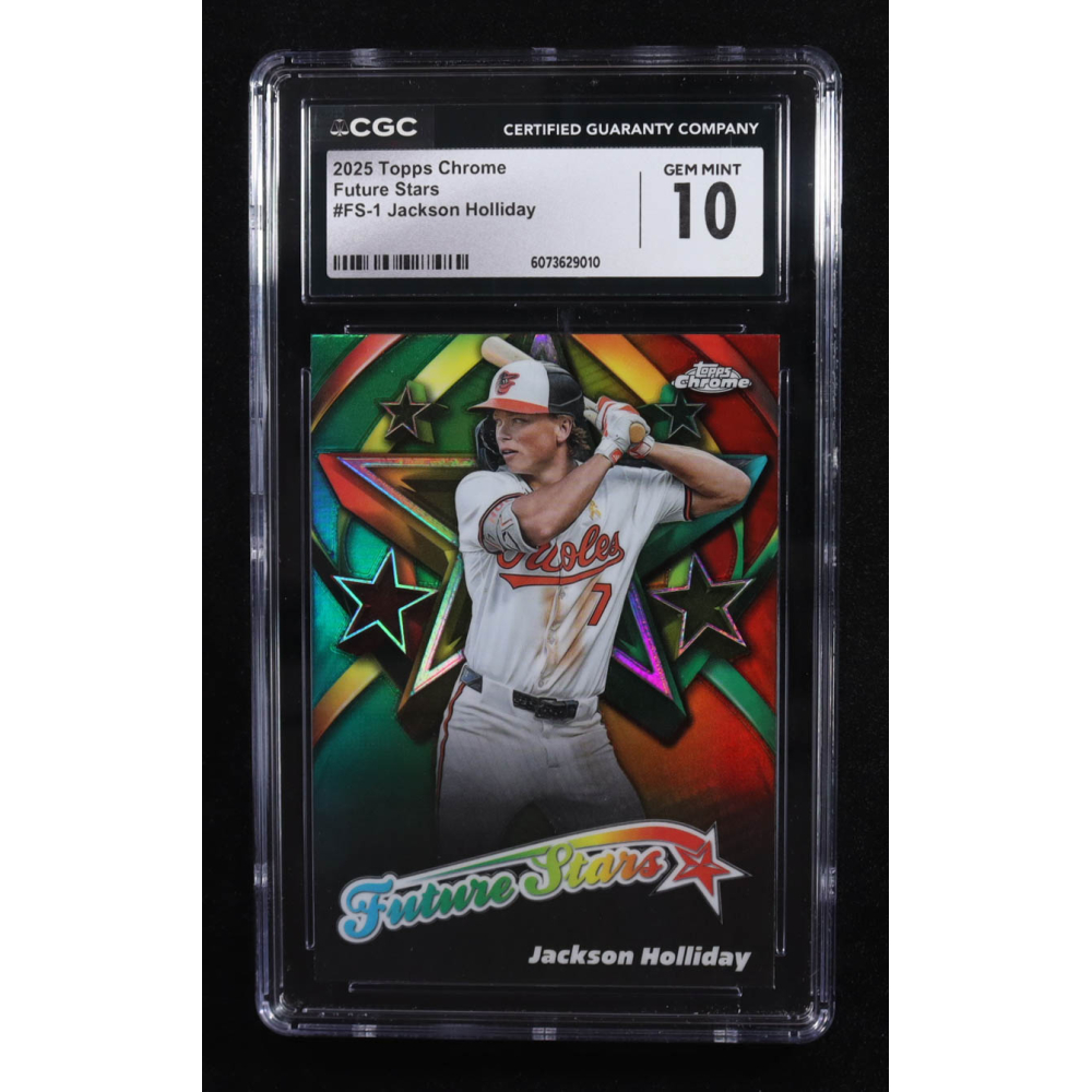 Jackson Holliday 2025 Topps Chrome Future Stars #FS1 (CGC 10) at PristineAuction.com