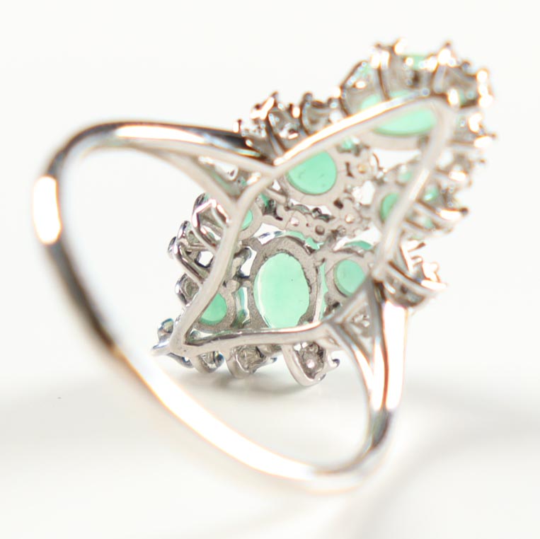 New 1.35 CTW Emerald & Sapphire Ring | Estimated Retail Value: $1,500 (UGL) at PristineAuction.com New 1.35 CTW Emerald & Sapphire Ring | Estimated Retail Value: $1,500 (UGL) at PristineAuction.com