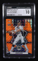 John Elway 2022 Panini Mosaic Mosaic Reactive Orange #297 MVP (CGC 10) at PristineAuction.com