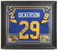 Eric Dickerson Signed Custom Framed Jersey Display Inscribed "HOF 99" (Beckett) at PristineAuction.com