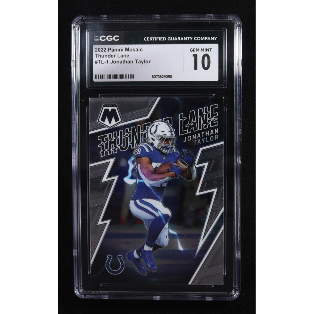 Jonathan Taylor 2022 Panini Mosaic Thunder Lane #1 (CGC 10) at PristineAuction.com