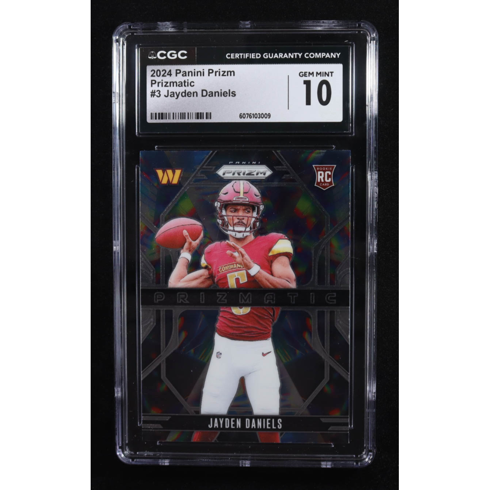 Jayden Daniels 2024 Panini Prizm Prizmatic #3 RC (CGC 10) at PristineAuction.com