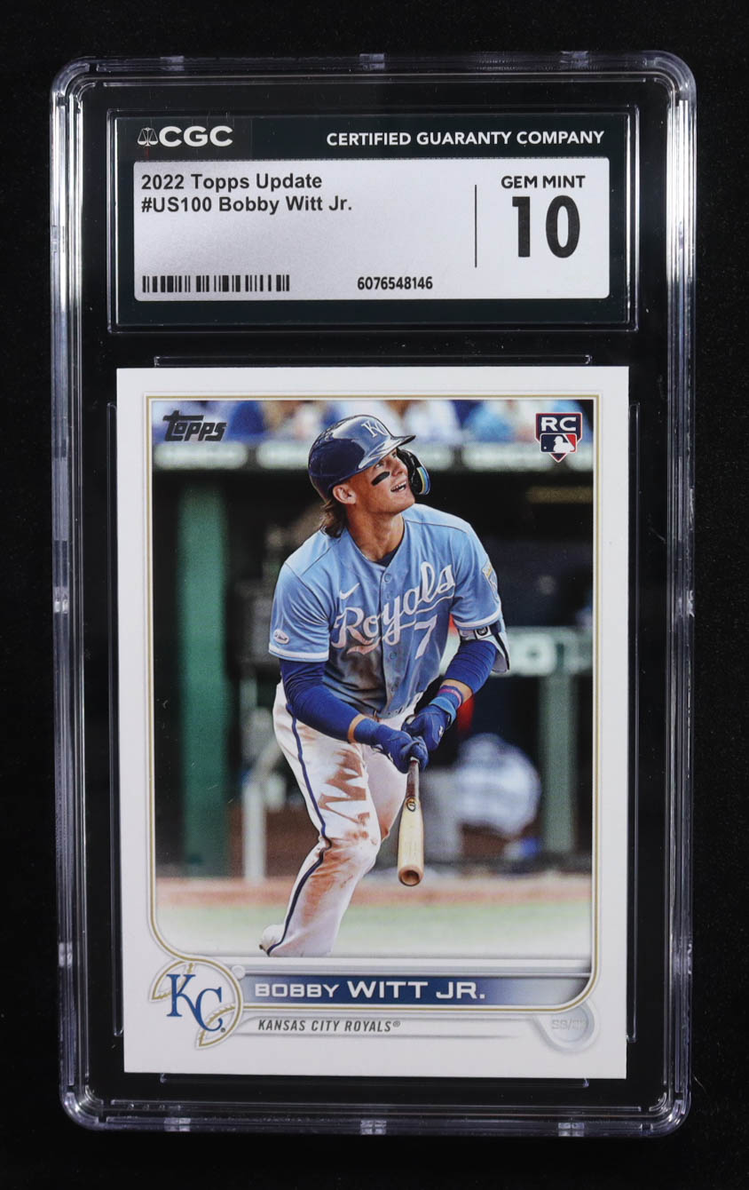 Bobby Witt Jr. 2022 Topps Update #US100 RC (CGC 10) at PristineAuction.com Bobby Witt Jr. 2022 Topps Update #US100 RC (CGC 10) at PristineAuction.com