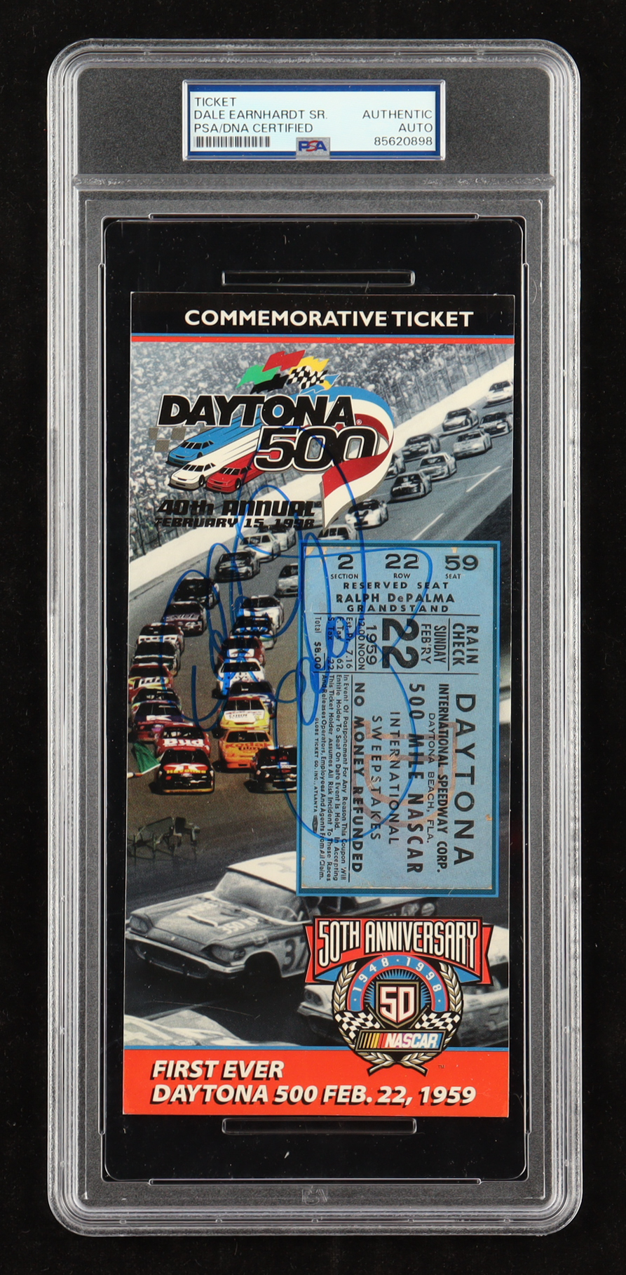 Dale Earnhardt Sr. Signed Daytona 500 Commemorative Ticket (PSA) at PristineAuction.com Dale Earnhardt Sr. Signed Daytona 500 Commemorative Ticket (PSA) at PristineAuction.com