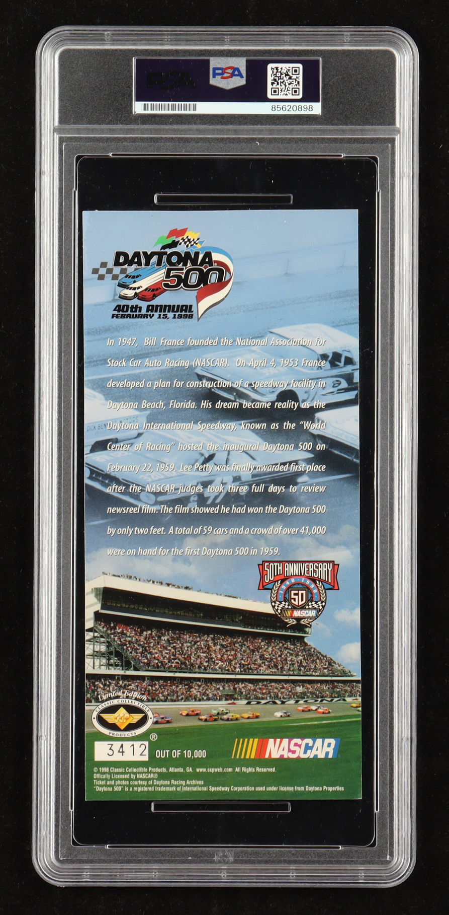 Dale Earnhardt Sr. Signed Daytona 500 Commemorative Ticket (PSA) at PristineAuction.com Dale Earnhardt Sr. Signed Daytona 500 Commemorative Ticket (PSA) at PristineAuction.com