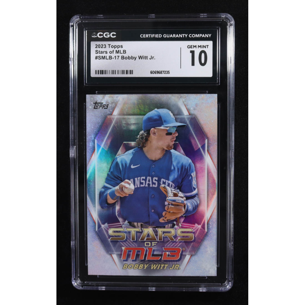 Bobby Witt Jr. 2023 Topps Stars of MLB #SMLB17 (CGC 10) at PristineAuction.com Bobby Witt Jr. 2023 Topps Stars of MLB #SMLB17 (CGC 10) at PristineAuction.com