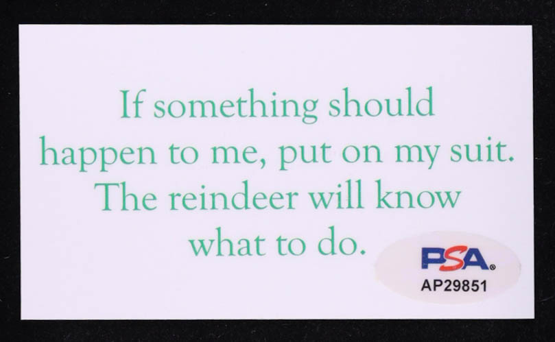 Tim Allen Signed "The Santa Clause" Business Card (PSA) at PristineAuction.com Tim Allen Signed "The Santa Clause" Business Card (PSA) at PristineAuction.com