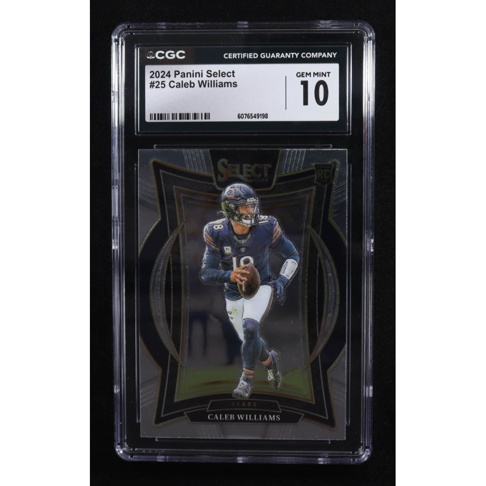 Caleb Williams 2024 Select #25 RC (CGC 10) at PristineAuction.com Caleb Williams 2024 Select #25 RC (CGC 10) at PristineAuction.com