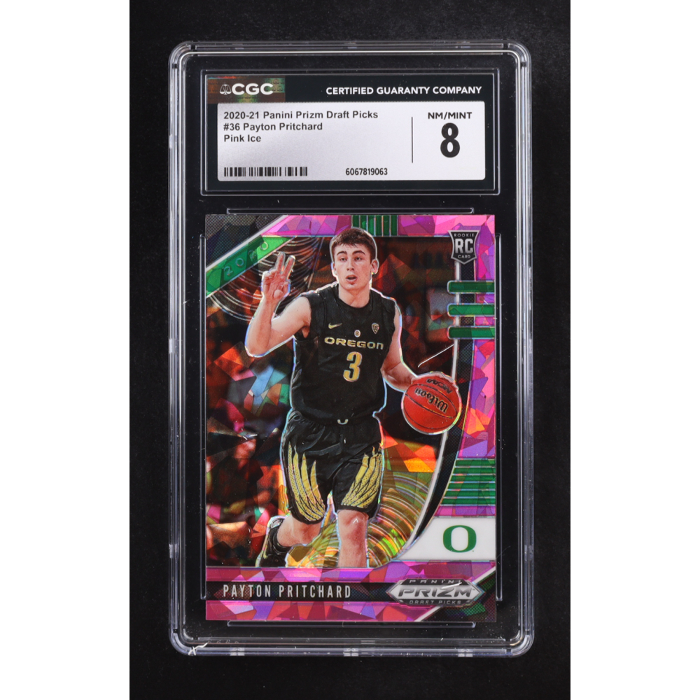 Payton Pritchard 2020-21 Panini Prizm Draft Picks Pink Ice #36 RC (CGC 8) at PristineAuction.com