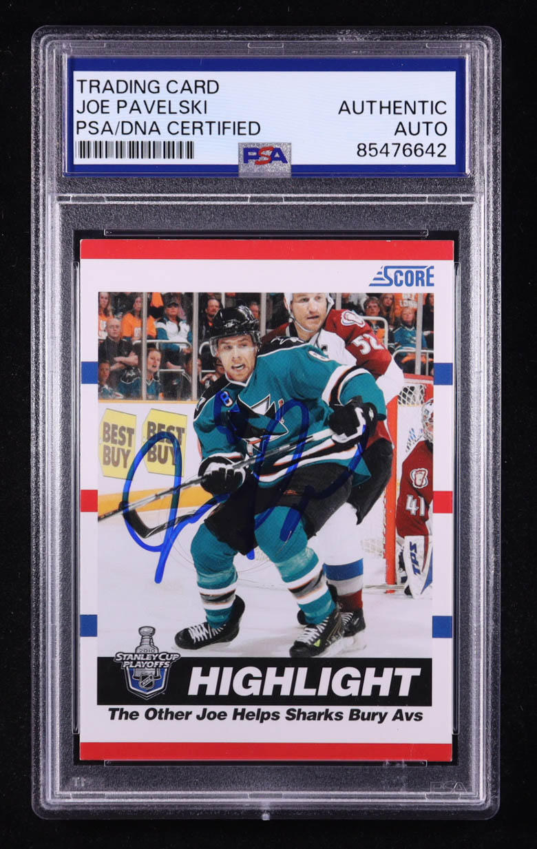 Joe Pavelski Signed 2010-11 Score #490 (PSA | Auto Grade PSA Authentic) at PristineAuction.com Joe Pavelski Signed 2010-11 Score #490 (PSA | Auto Grade PSA Authentic) at PristineAuction.com