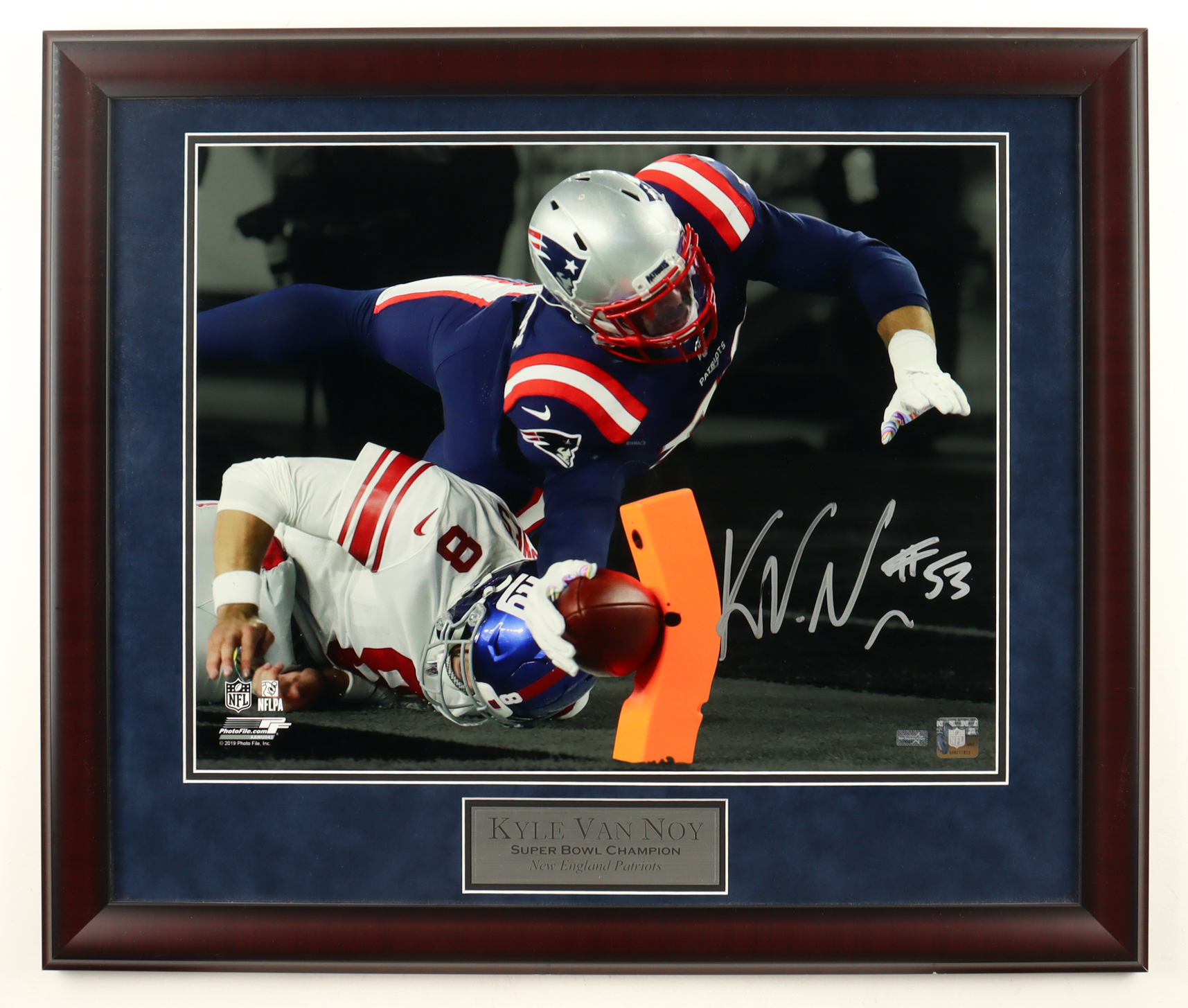 Kyle Van Noy Signed Patriots Custom Framed Photo Display (New England Picture) at PristineAuction.com Kyle Van Noy Signed Patriots Custom Framed Photo Display (New England Picture) at PristineAuction.com
