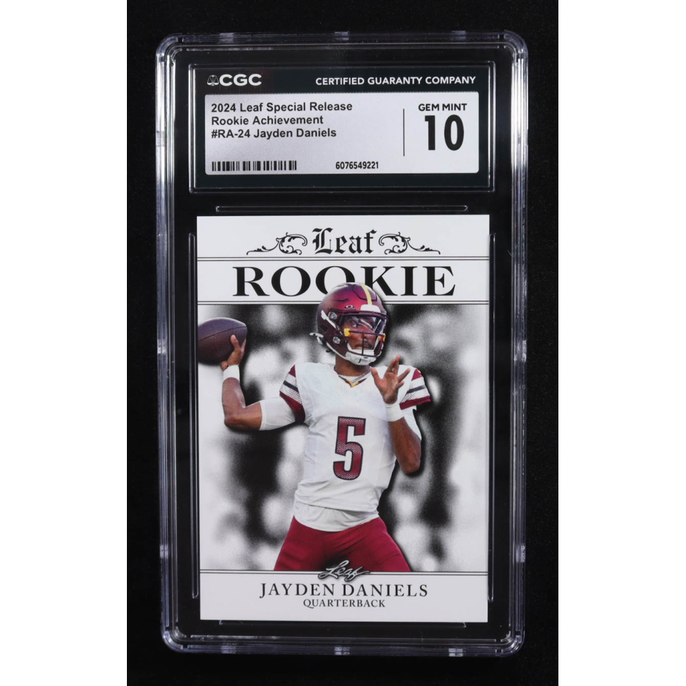 Jayden Daniels 2024 Leaf Special Release Rookie Achievement #RA24 RC (CGC 10) at PristineAuction.com