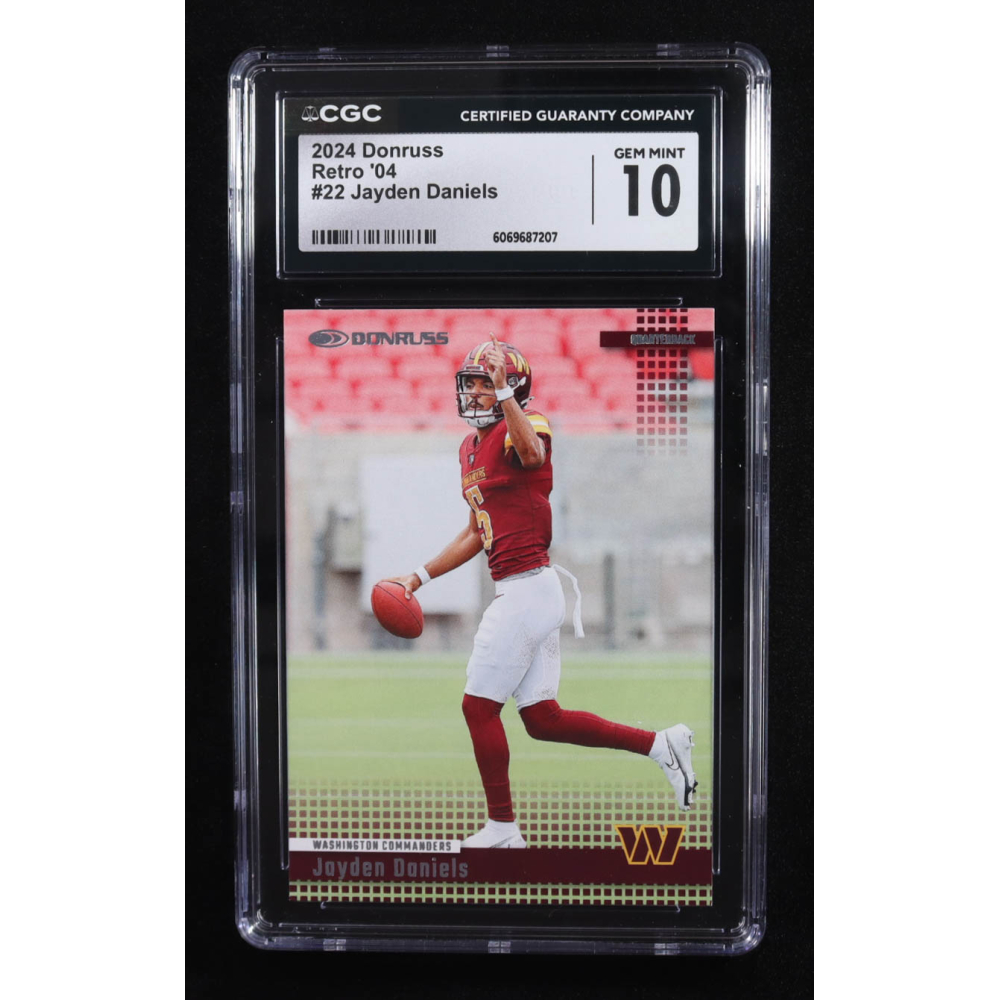 Jayden Daniels 2024 Donruss Retro '04 #22 RC (CGC 10) at PristineAuction.com