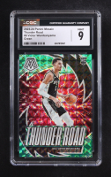 Victor Wembanyama 2023-24 Panini Mosaic Thunder Road Green Prizm #8 RC (CGC 9) at PristineAuction.com