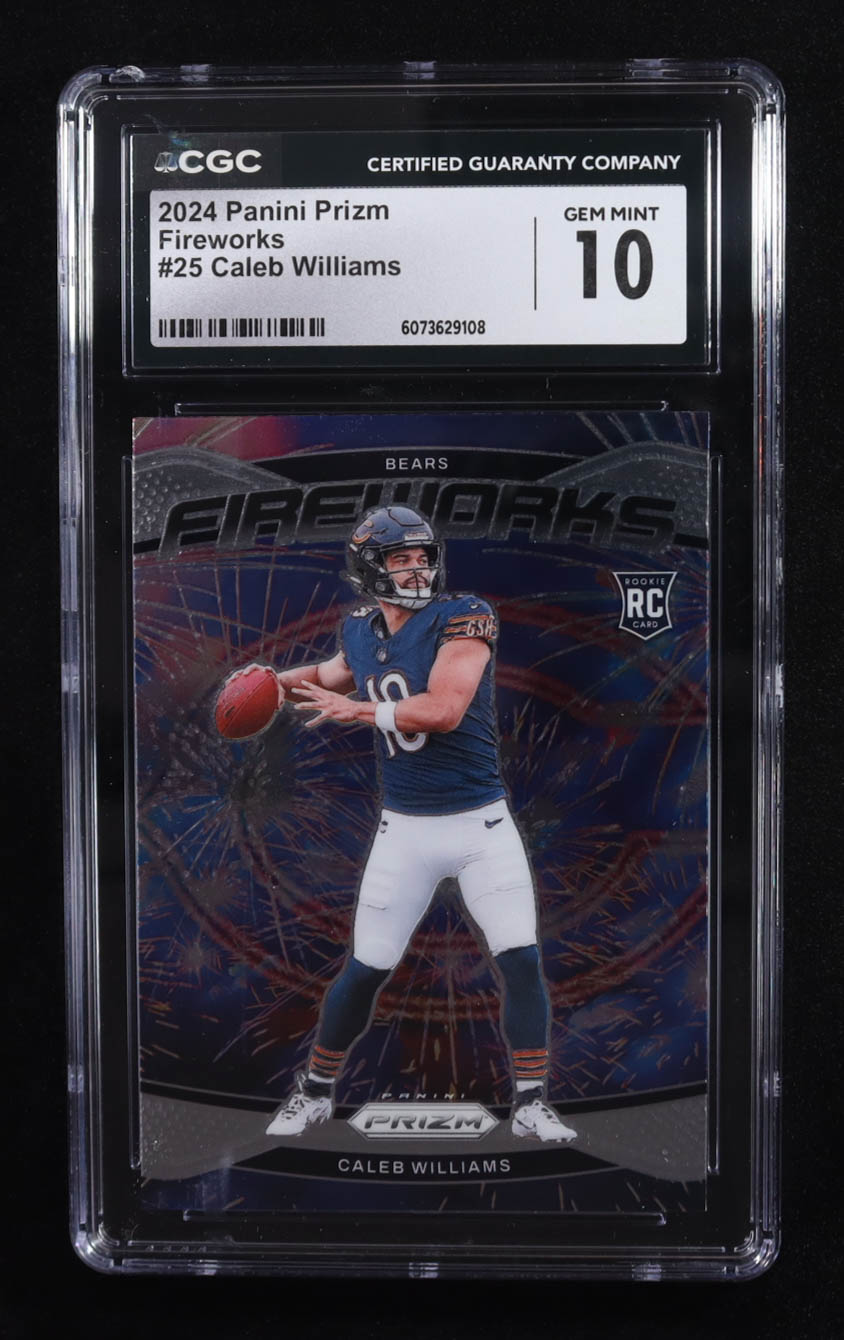 Caleb Williams 2024 Panini Prizm Fireworks #25 RC (CGC 10) at PristineAuction.com Caleb Williams 2024 Panini Prizm Fireworks #25 RC (CGC 10) at PristineAuction.com