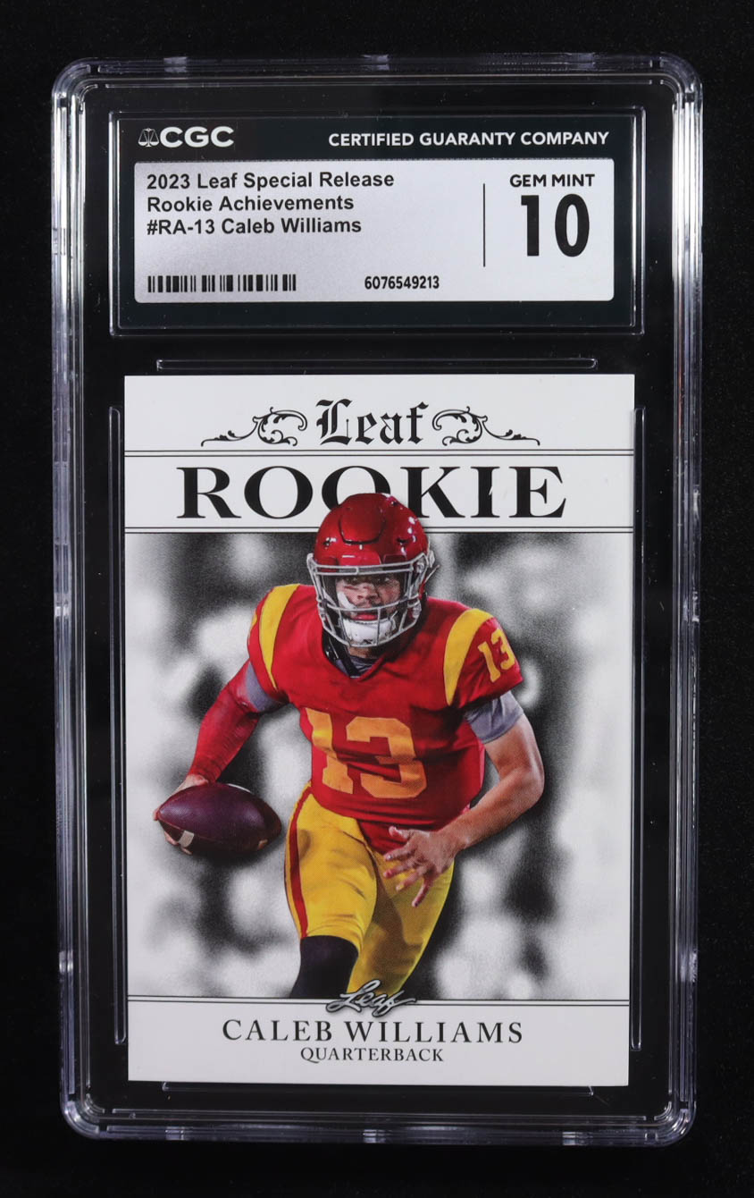 Caleb Williams 2023 Leaf Special Release Rookie Achievement #RA13 RC (CGC 10) at PristineAuction.com Caleb Williams 2023 Leaf Special Release Rookie Achievement #RA13 RC (CGC 10) at PristineAuction.com