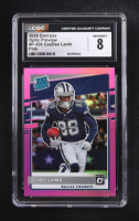 CeeDee Lamb 2020 Donruss Optic Preview Pink Prizm #P-306 RC (CGC 8) at PristineAuction.com