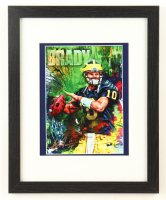 "Tom Brady" LE Michigan Wolverines Custom Framed Lithograph Print Display Signed by Anthony Douglas (Douglas) at PristineAuction.com