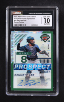 Bennett Lee 2024 Panini Prospect Edition Ticket Signatures Green Pulsar #52 RC (CGC 10 | Autograph Graded 10) at PristineAuction.com