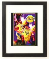 "LeBron James & Luka Doncic" LE Lakers Custom Framed Lithograph Print Display Signed by Anthony Douglas (Douglas) at PristineAuction.com