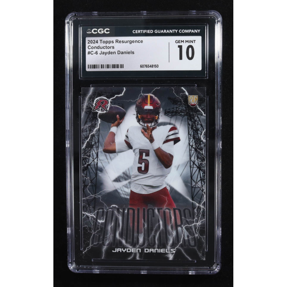 Jayden Daniels 2024 Topps Resurgence Conductors #C6 RC (CGC 10) at PristineAuction.com