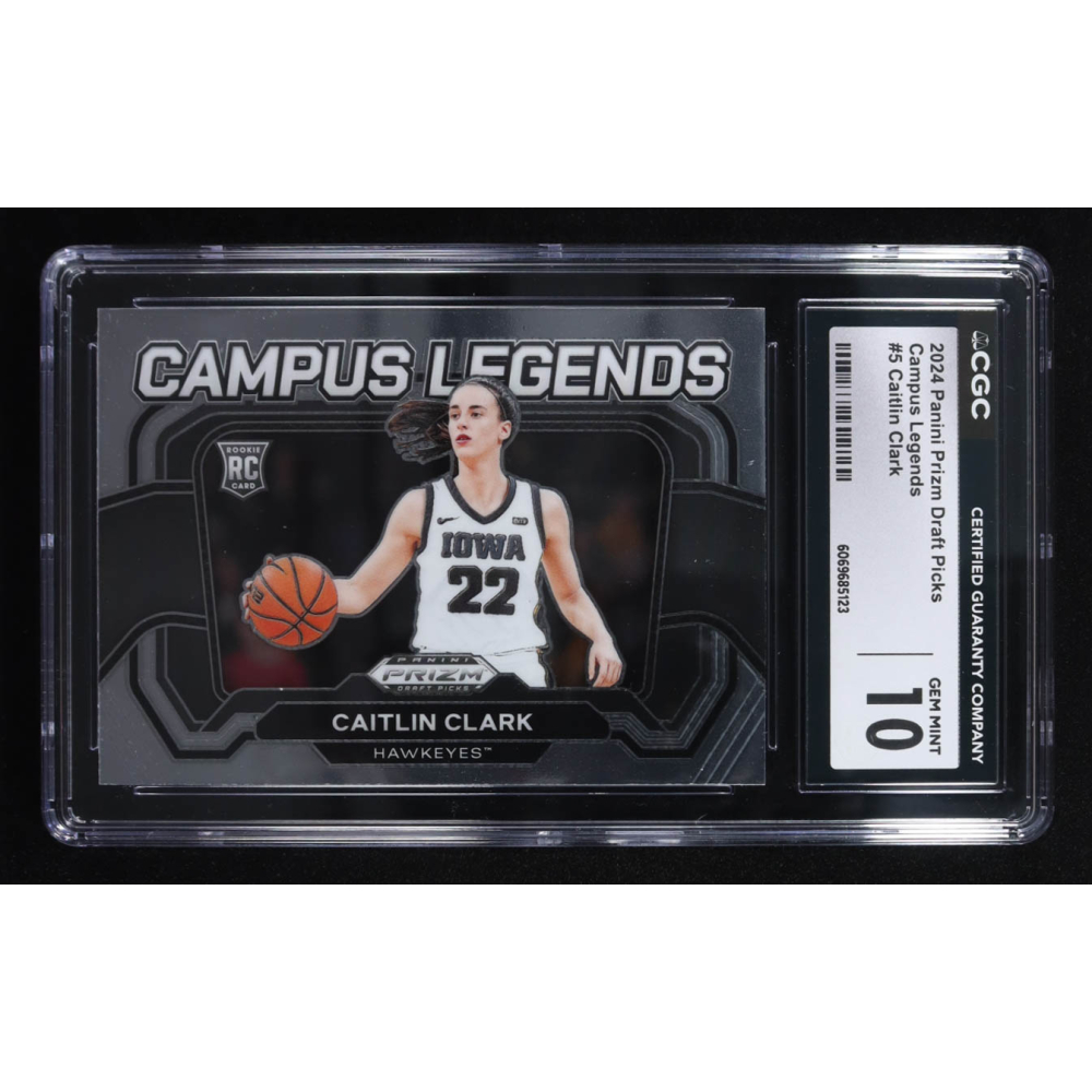 Caitlin Clark 2024-25 Panini Prizm Draft Picks Campus Legends #5 RC (CGC 10) at PristineAuction.com