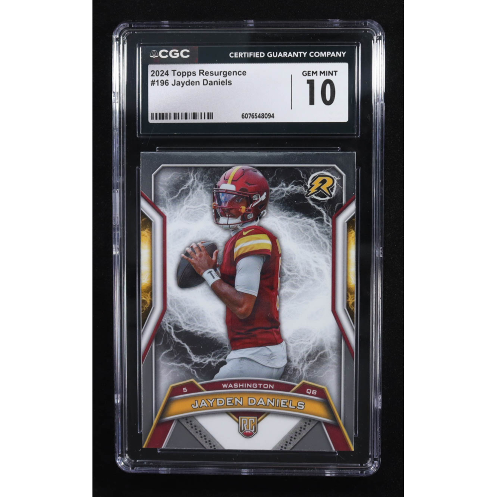 Jayden Daniels 2024 Topps Resurgence #196 RC (CGC 10) at PristineAuction.com Jayden Daniels 2024 Topps Resurgence #196 RC (CGC 10) at PristineAuction.com