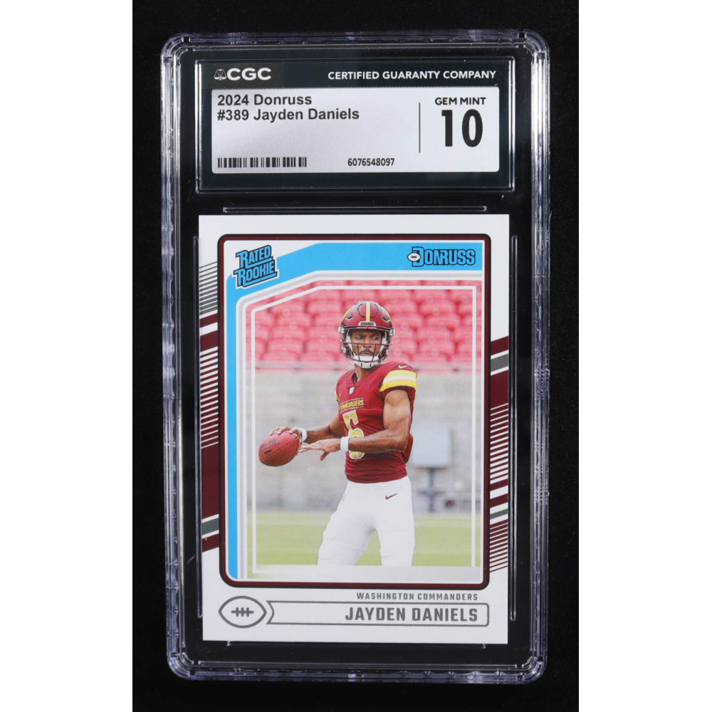 Jayden Daniels 2024 Donruss #389 RR RC (CGC 10) at PristineAuction.com