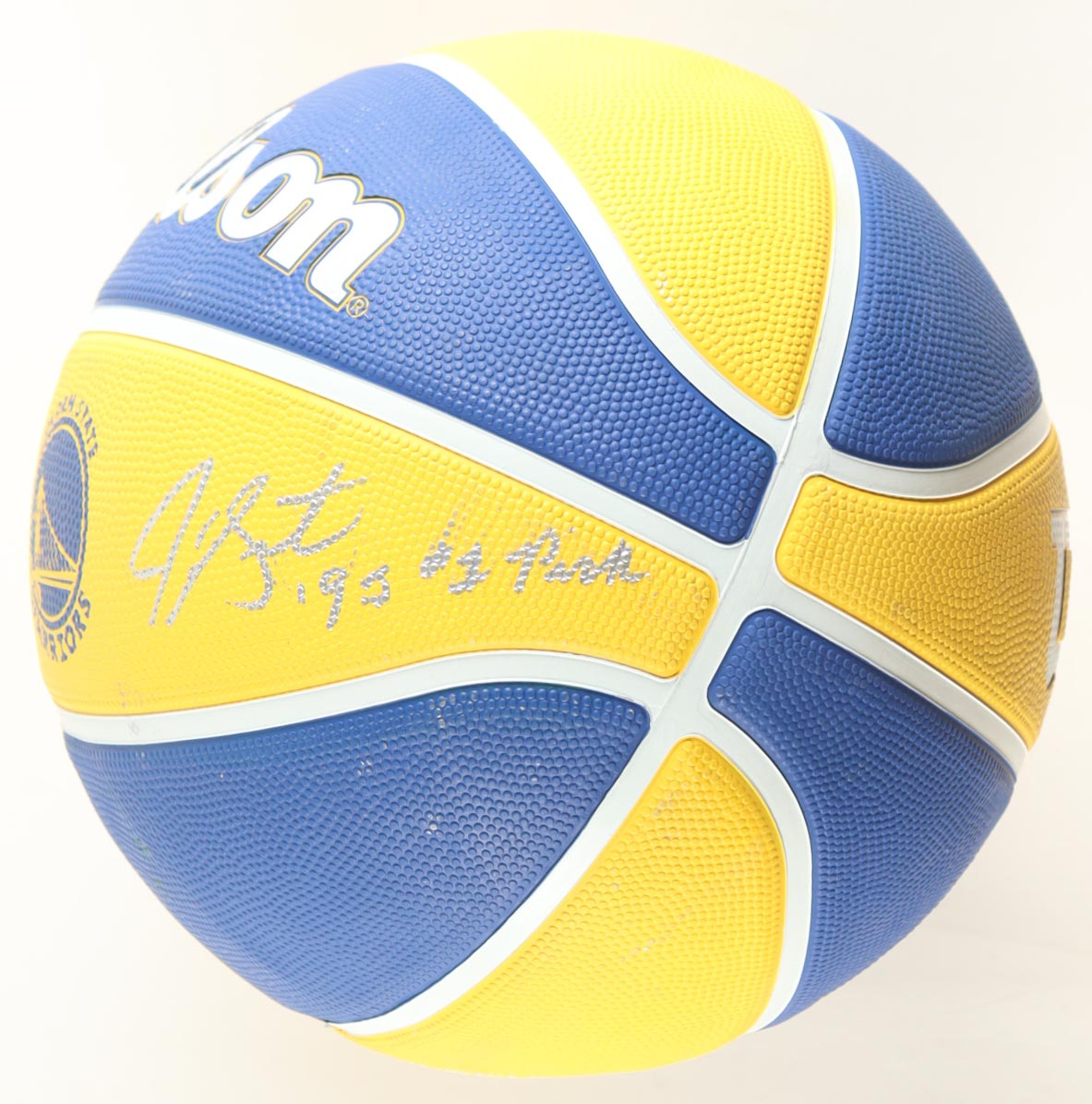 Joe Smith Signed Warriors Logo NBA Basketball Inscribed "'95 #1 Pick" (AWM) at PristineAuction.com Joe Smith Signed Warriors Logo NBA Basketball Inscribed "'95 #1 Pick" (AWM) at PristineAuction.com