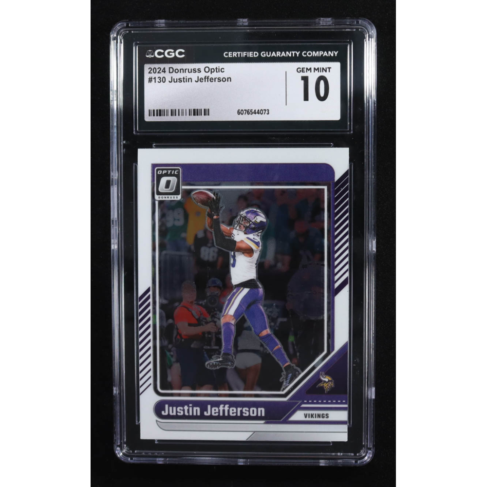 Justin Jefferson 2024 Donruss Optic #130 (CGC 10) at PristineAuction.com