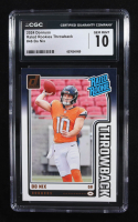 Bo Nix 2024 Donruss Rated Rookies Throwback #46 RC (CGC 10) at PristineAuction.com