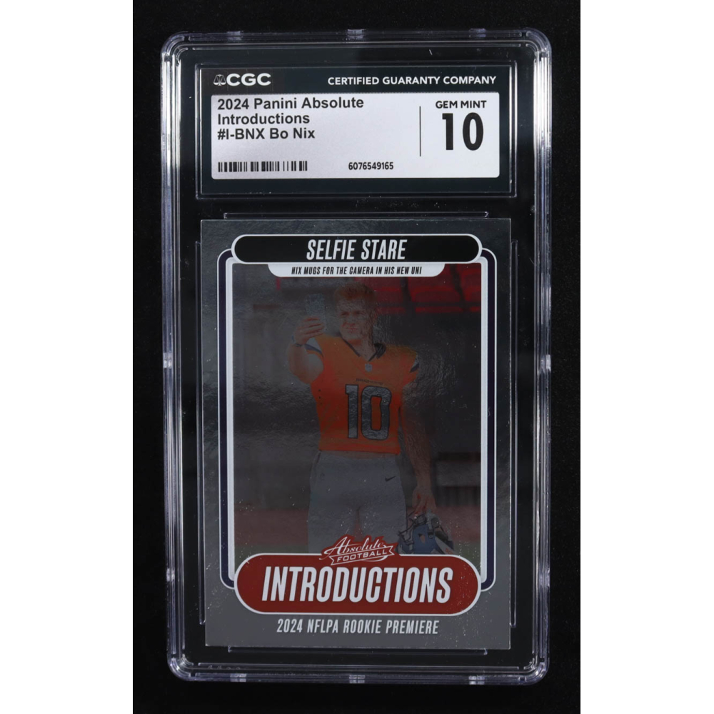 Bo Nix 2024 Absolute Introductions #9 RC (CGC 10) at PristineAuction.com